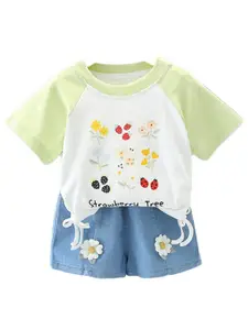 StyleCast x Revolte Girls Printed T-shirt with Shorts