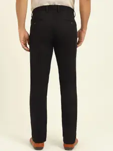 JADE BLUE Men Slim Fit Cotton Regular Trousers