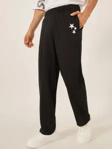 Styli Men Printed Relaxed-Fit Mid-Rise Track Pant