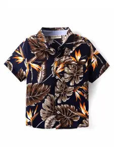 CrayonFlakes Boys Floral Printed Opaque Casual Shirt