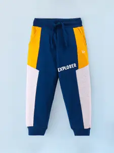 Honeyhap Infant Boys Colourblocked Pure Cotton Mid Rise Joggers