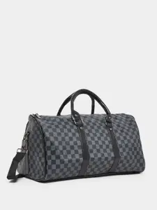 Styli Women Printed PU Handheld Handbags with Patchwork details