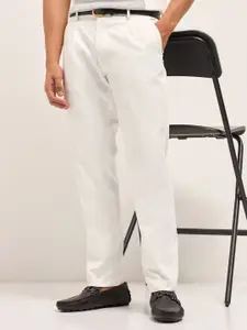 THE BEAR HOUSE Men Solid Regular Fit Formal Trouser