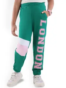 Honeyhap Boys Printed Pure Cotton Mid-Rise Joggers