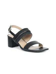 Saint G Women Leather Block Sandals