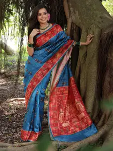 Anouk Ethnic Motifs Zari Tussar Saree