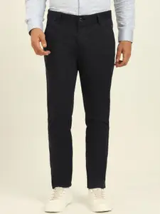 JADE BLUE Men Slim Fit Mid-Rise Trousers