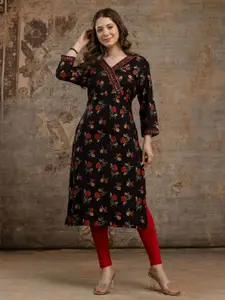 DRESSAR Women Ethnic Motifs Printed Asymmetric Kurta