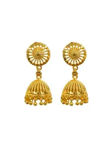 Anouk Gold-Plated Dome Shaped Jhumkas