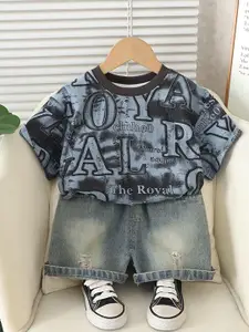 INCLUD Boys Printed T-shirt with Shorts