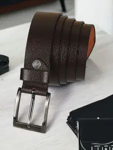 Provogue Men Textured Leather Formal Belt