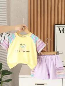 StyleCast x Revolte Girls Printed T-shirt with Shorts