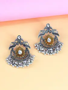 PRIVIU Peacock Shaped Drop Earrings