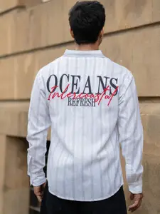 Powerlook Men Opaque Striped Casual Shirt