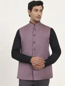 MODI JACKET Men Solid Mandarin Collar Tailored Jacket