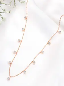 Peora Sterling Silver Rose Gold-Plated Necklace