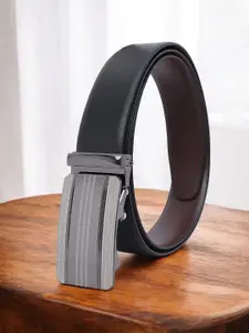 The Roadster Lifestyle Co Men Textured Auto Lock Buckle Formal Belt