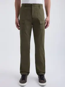Pepe Jeans Men Straight Fit Over Dyed Stretch Cargos