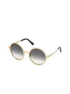 Tom Ford Women Round Sunglasses with UV Protected Lens FT0572 57 28B