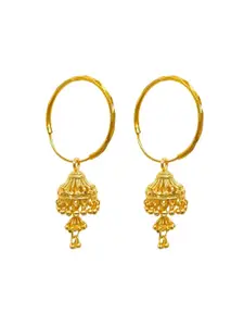 Anouk Gold-Plated Dome Shaped Jhumkas