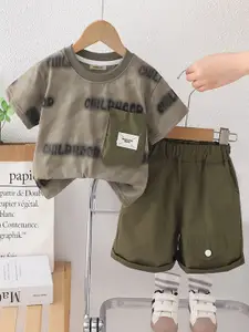 INCLUD Boys Printed T-shirt with Shorts