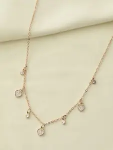 Voylla Rose Gold-Plated Handcrafted Necklace