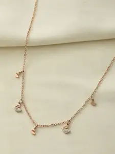 Voylla Rose Gold-Plated Necklace
