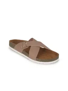 Lavie Women Open Toe Flats With Buckle Detailed