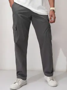 Highlander Men Cotton Relaxed Fit Cargo Trousers