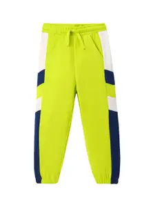Honeyhap Boys Colourblocked Regular Fit Pure Cotton Joggers