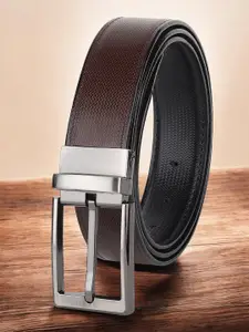The Roadster Lifestyle Co. Men Textured Adjustable length Formal Belt