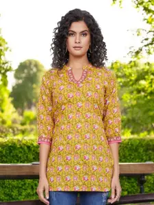 Jevi Prints Floral Printed Pure Cotton Kurti