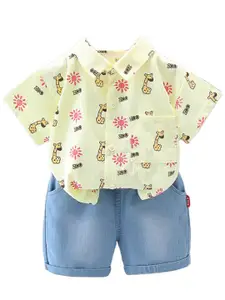 StyleCast x Revolte Boys Printed Shirt with Shorts