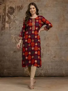 DRESSAR Women Ethnic Motifs Printed Asymmetric Kurta