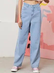 TYFFYN Women Classic Wide Leg High-Rise Stretchable Jeans