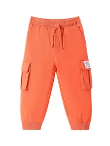 Honeyhap Boys Pure Cotton Mid-Rise Bio-Finish Joggers