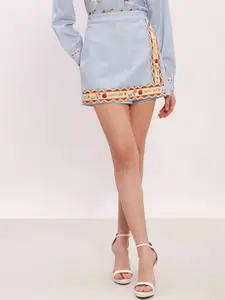 Vero Moda Printed Pure Cotton Mini Skorts