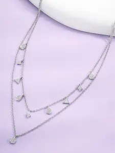 Peora Sterling Silver Rhodium-Plated Necklace