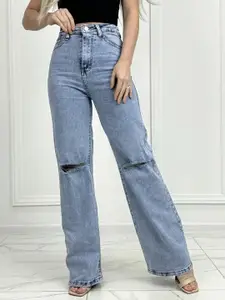 Aadvi Fashion Women Smart High-Rise Mildly Distressed Stretchable Jeans