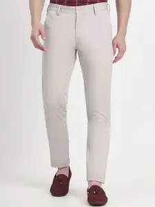 JADE BLUE Men Slim Fit Mid Rise Regular Trousers