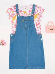 Pantaloons Junior Girls Shoulder Straps Pinafore Dress