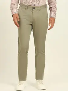 JADE BLUE Men Printed Slim Fit Trousers