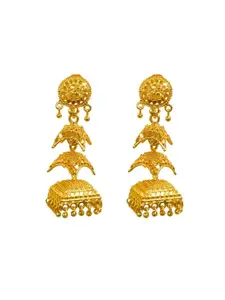 Anouk Gold-Plated Dome Shaped Jhumkas