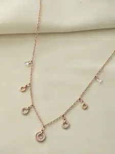 Voylla Rose Gold-Plated Handcrafted Necklace