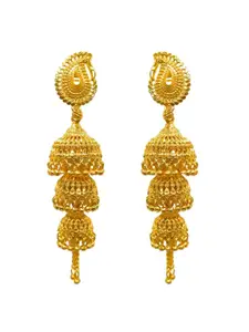 Anouk Gold-Plated Dome Shaped Jhumkas