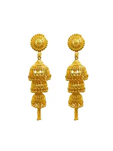 Anouk Gold-Plated Dome Shaped Jhumkas