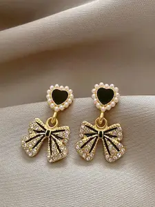 VAGHBHATT Heart Shaped Drop Earrings