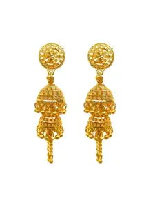 Anouk Gold-Plated Dome Shaped Jhumkas