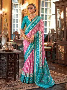 elora Woven Design Geometric Patola Saree