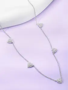 Peora Sterling Silver Rhodium-Plated Necklace